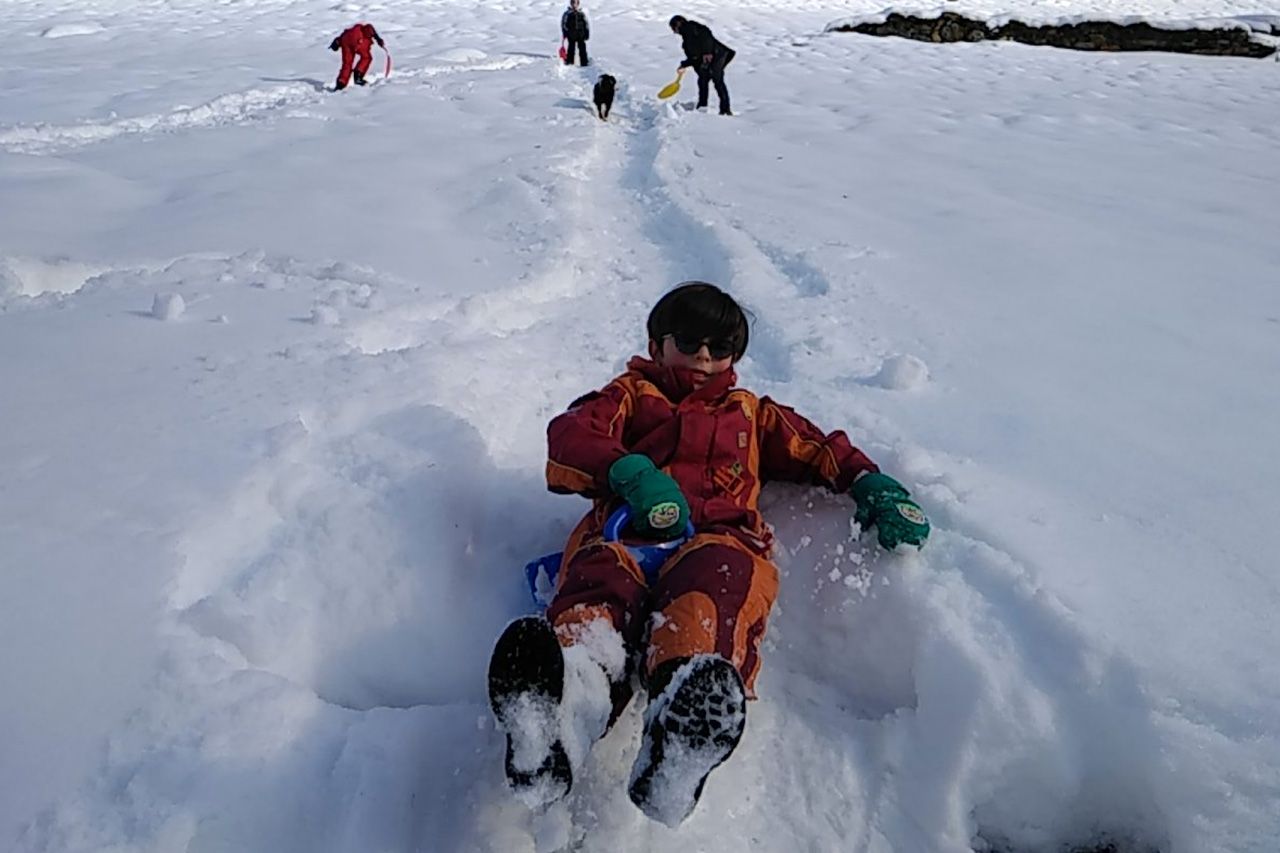 Weekend nature et randonnée dans la neige à Ustou dans une grange dans le Vallon d'Ossèse